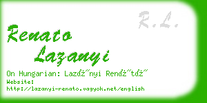 renato lazanyi business card